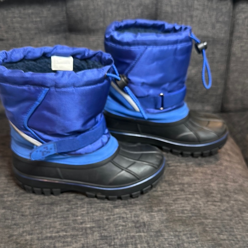 Kids Blue and Black Adjustable Winter Boots 13/1